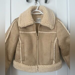 Abercrombie & Fitch Cream Shearling Jacket